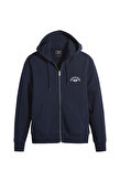 Full Zip Lacivert Hoodie