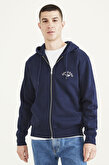 Full Zip Lacivert Hoodie