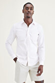 Casual Pembe Gömlek, Slim Fit