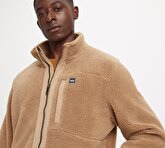 Faux Sherpa Zip Up Ceket