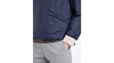 Channel Quilted Bomber Lacivert Ceket Mont