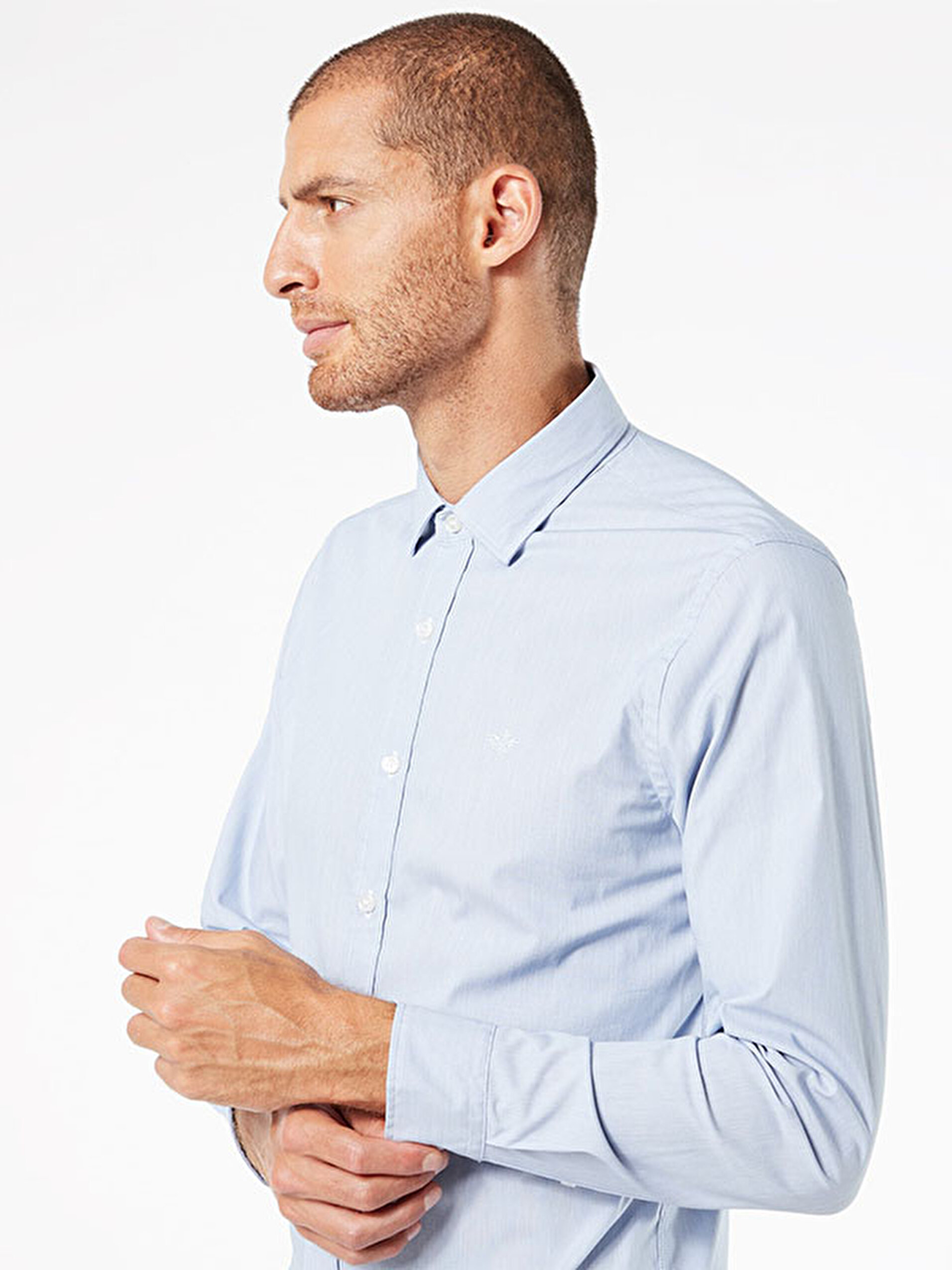 Refined Poplin Mavi Gömlek