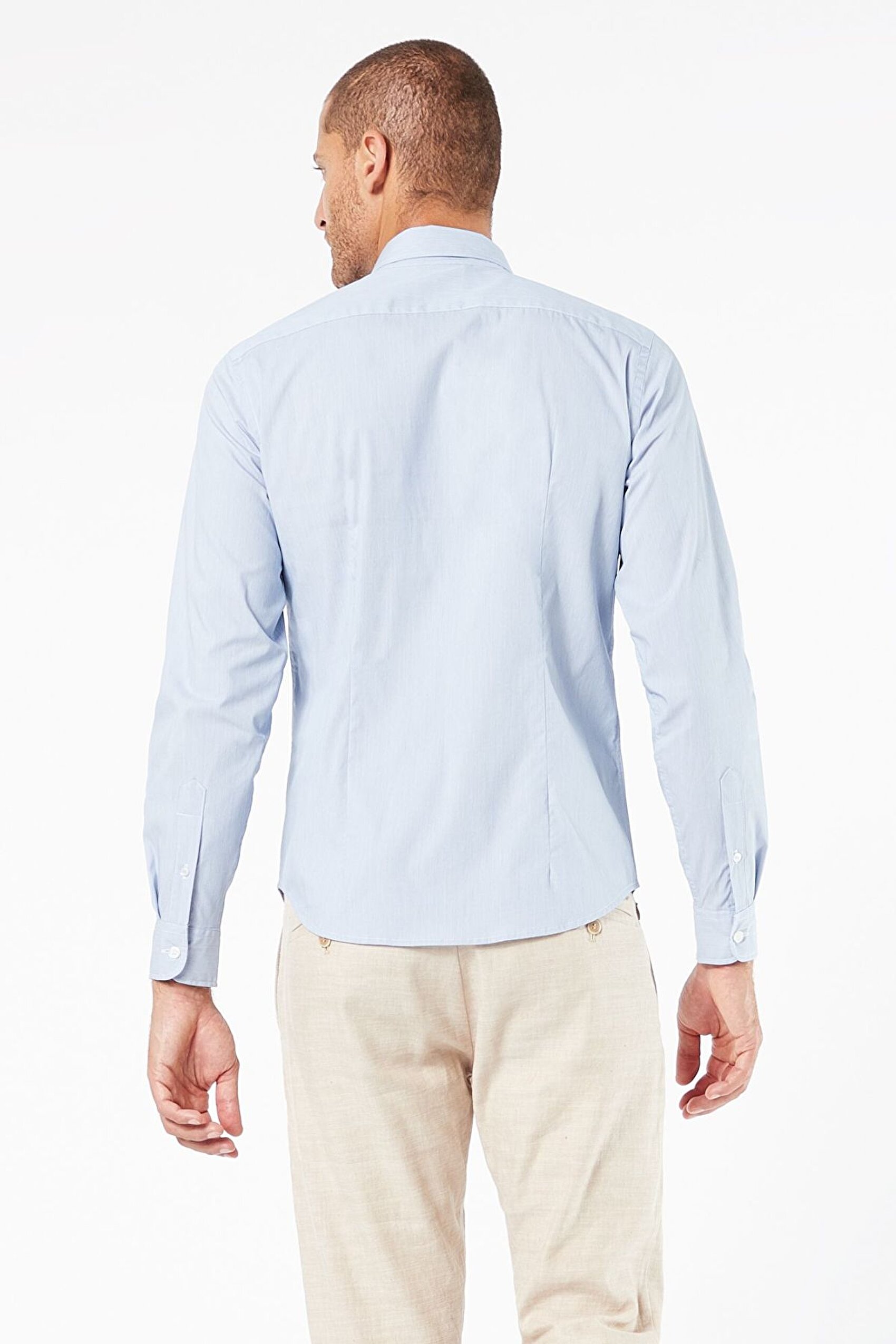 Refined Poplin Mavi Gömlek