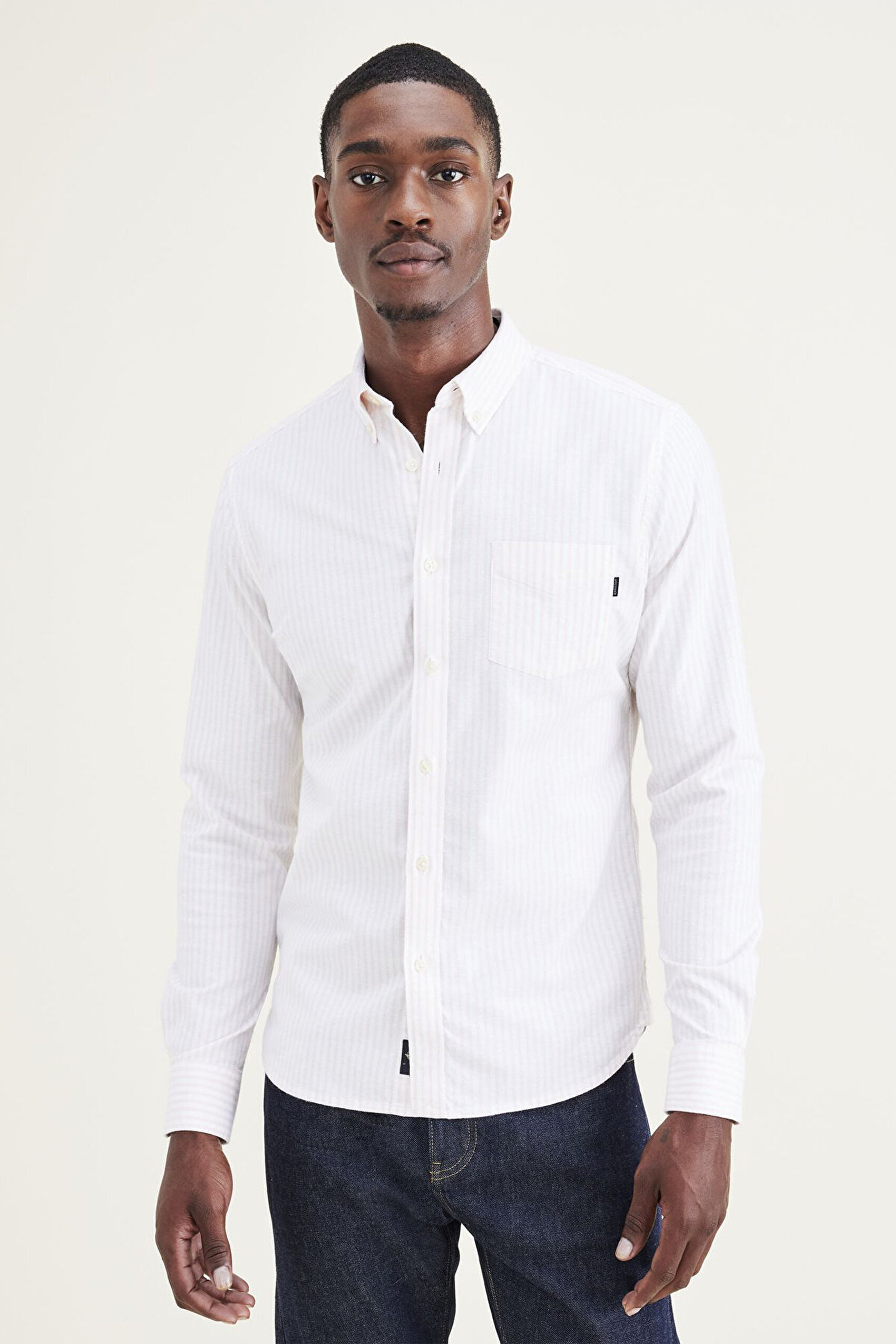 Slim Fit 2 Button Collar Çok Renkli Gömlek