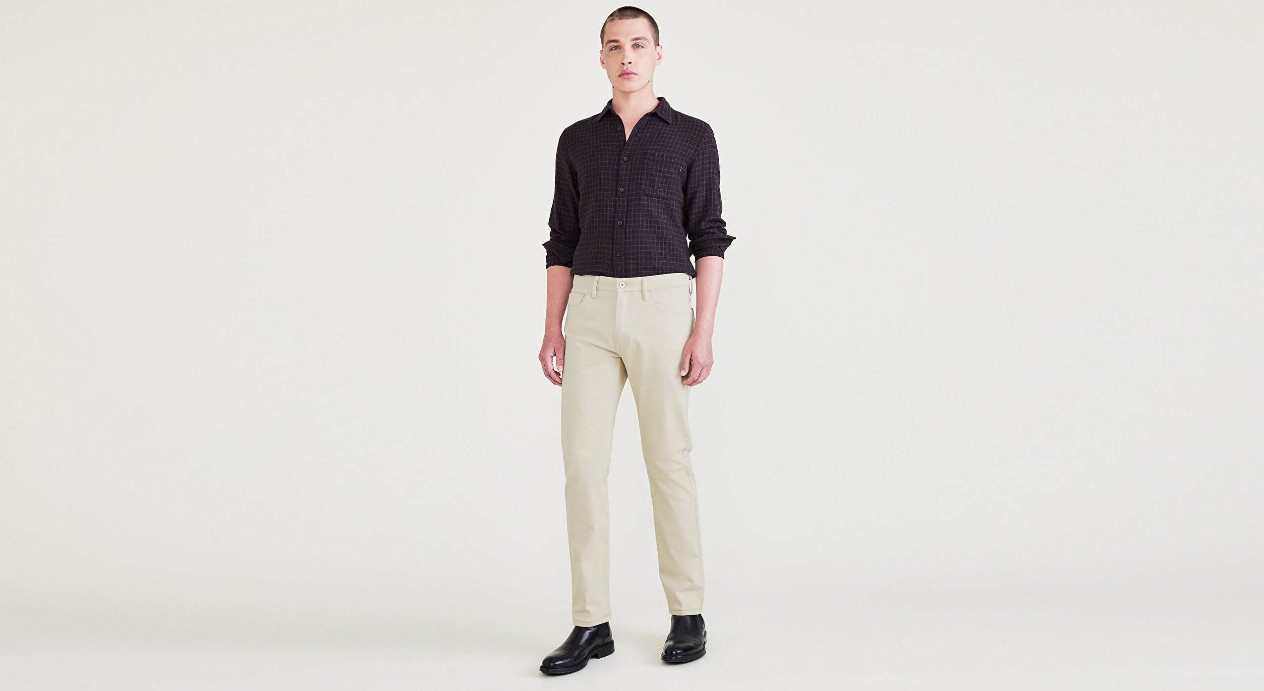 Jean Cut Bull Denim Bej Slim Fit Pantolon