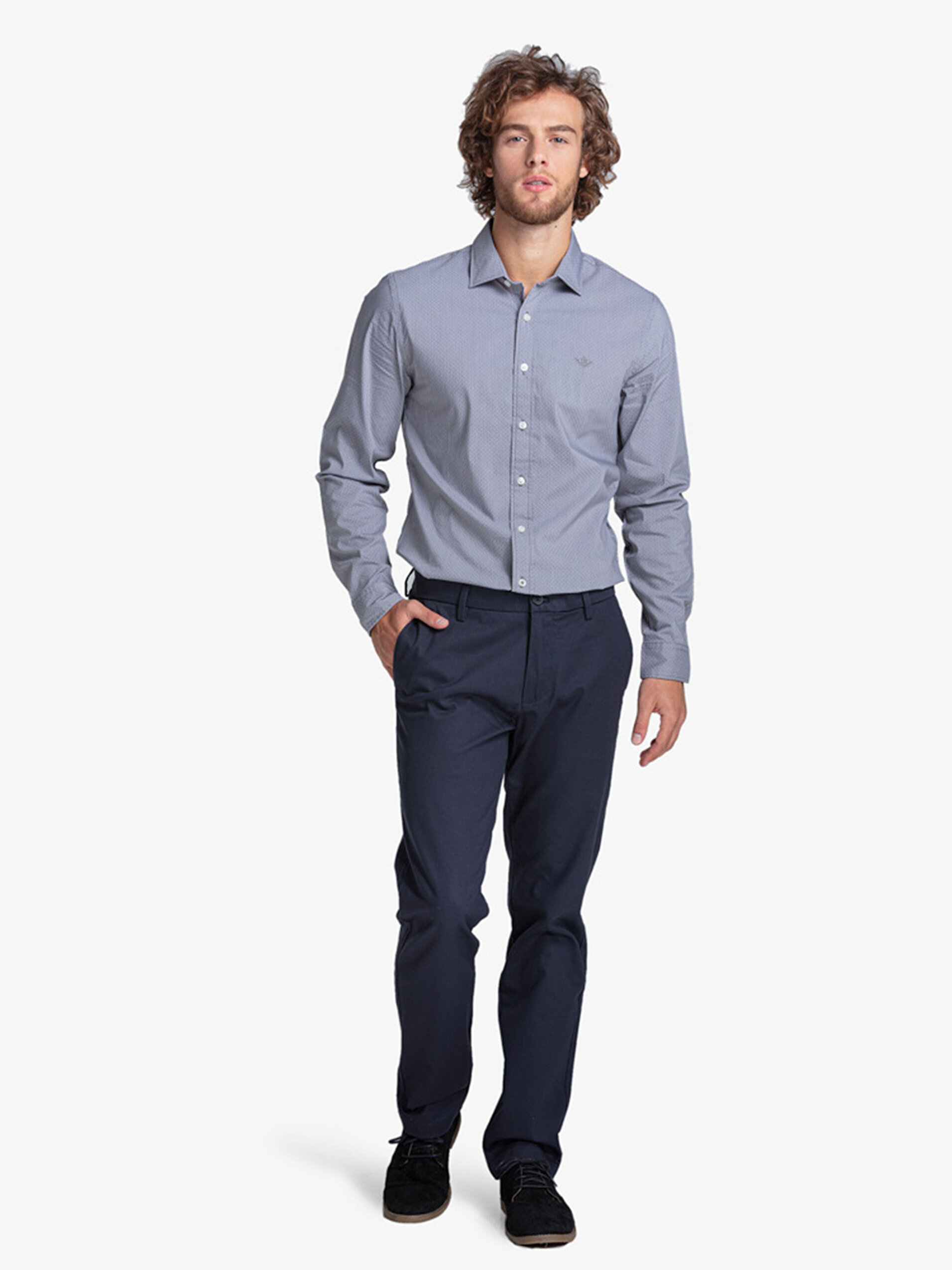 Signature Creaseless Lacivert Slim Fit Pantolon
