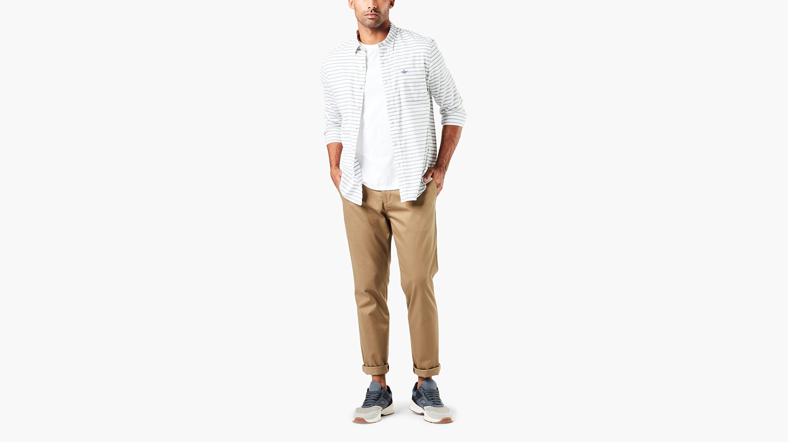 Wrinkle Free Kahverengi Signature Slim Fit Pantolon