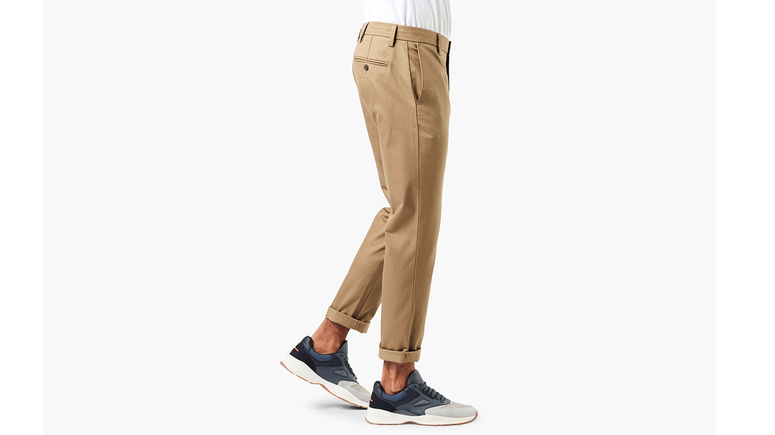 Wrinkle Free Kahverengi Signature Slim Fit Pantolon