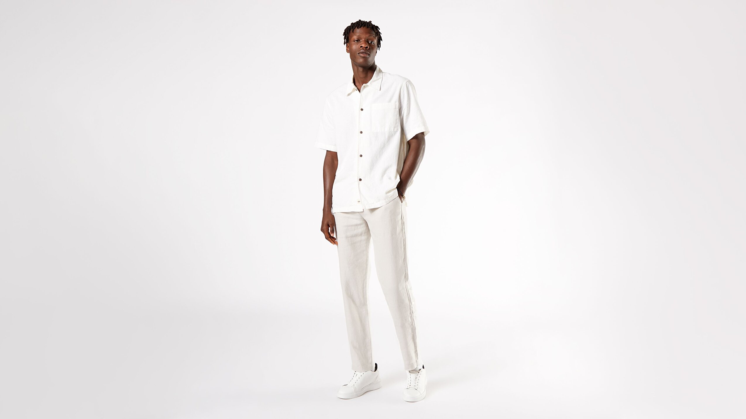 Linen Chino, Straight Fit