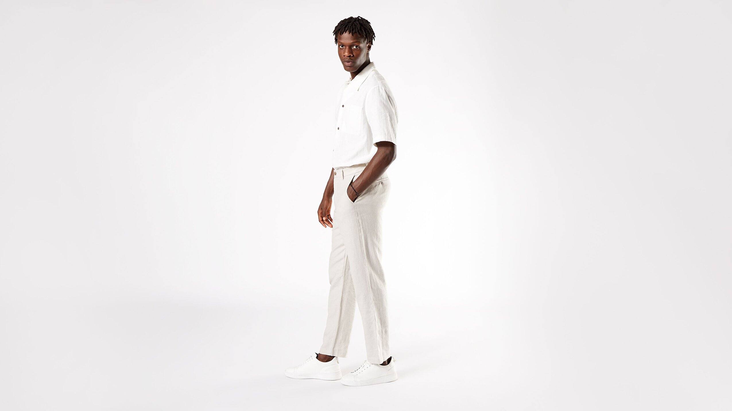 Linen Chino, Straight Fit