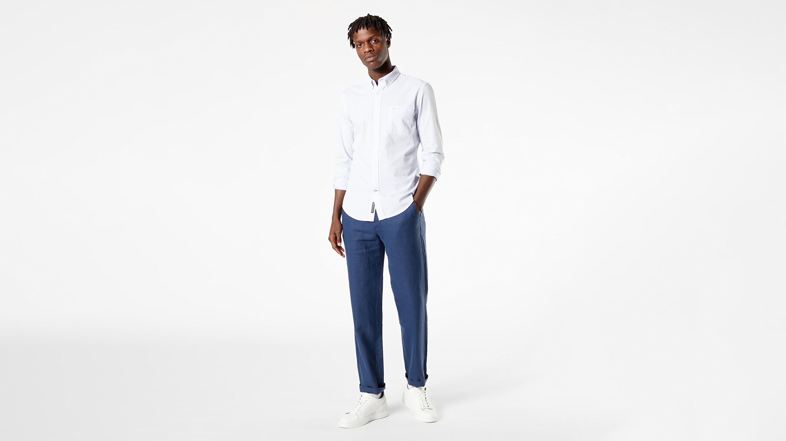 Linen Chino, Straight Fit