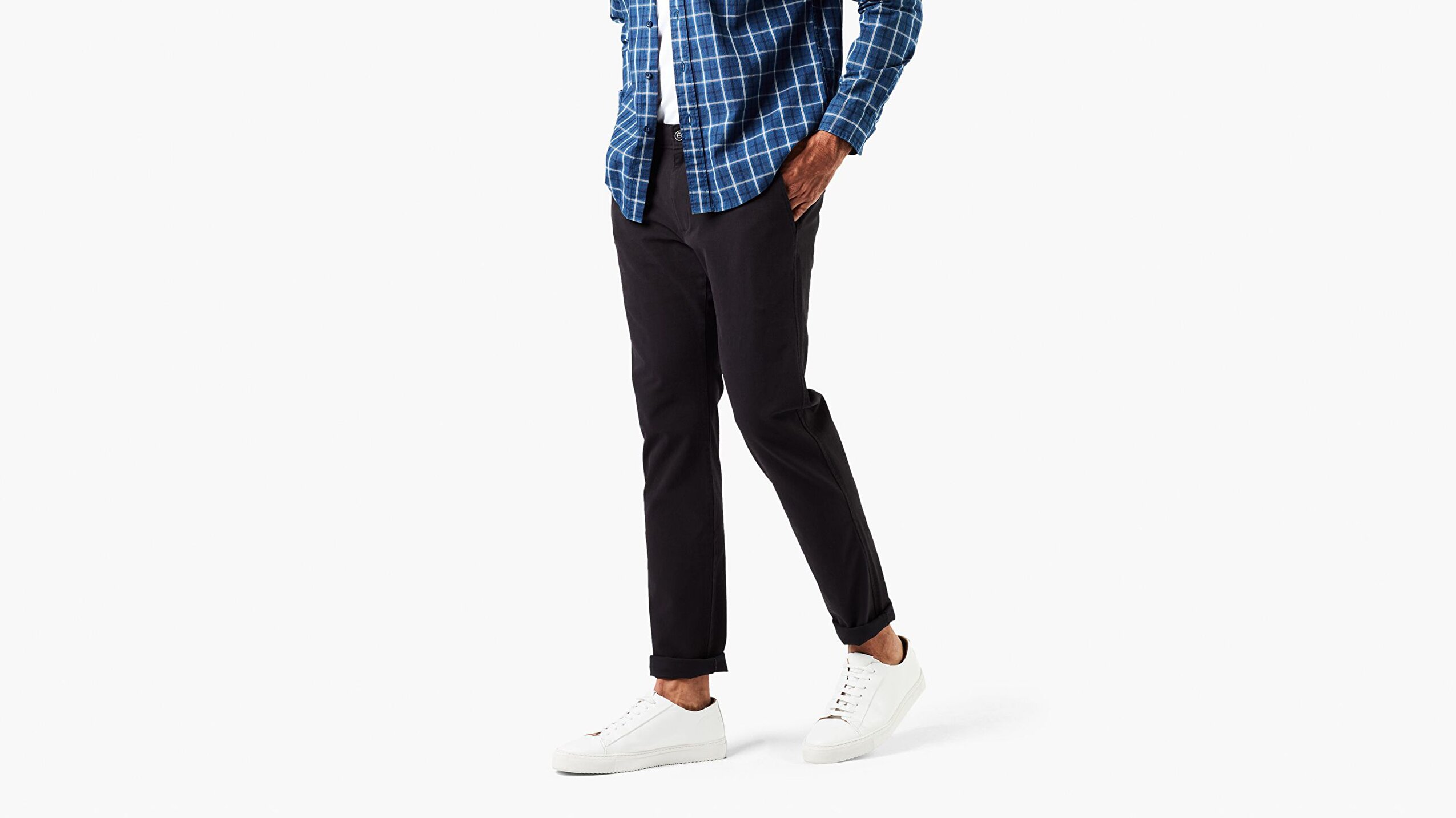 Smart 360 Flex Siyah Ultimate Skinny Fit Chino Pantolon