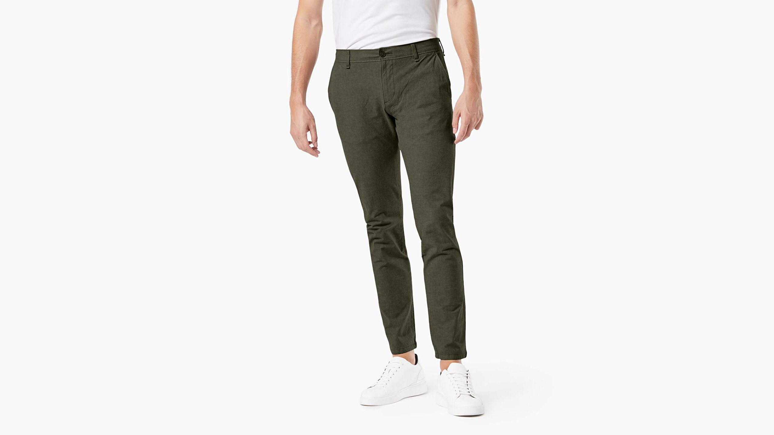 Smart 360 Flex Koyu Yeşil Ultimate Skinny Fit Chino Pantolon