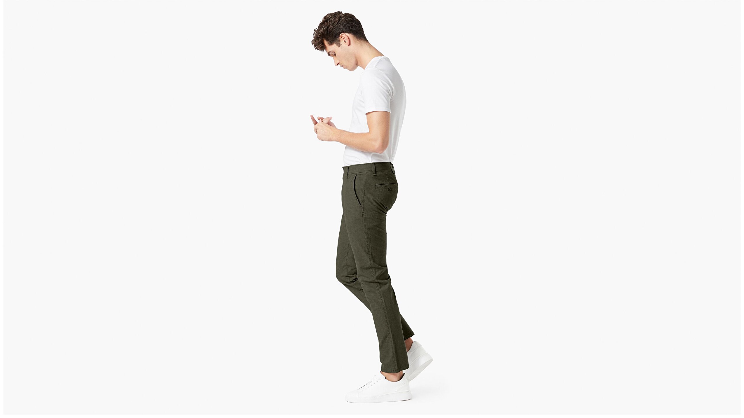 Smart 360 Flex Koyu Yeşil Ultimate Skinny Fit Chino Pantolon