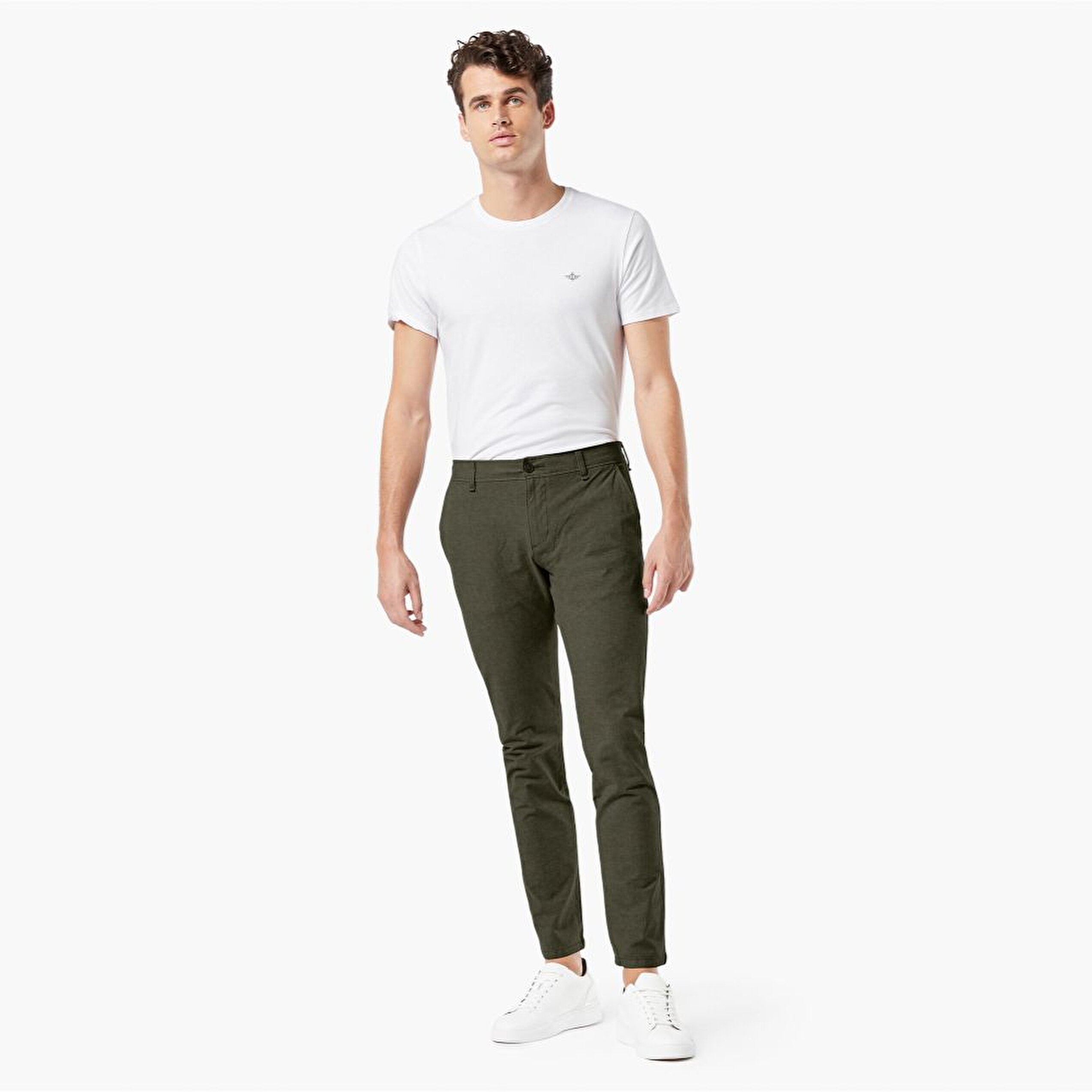 Smart 360 Flex Koyu Yeşil Ultimate Skinny Fit Chino Pantolon