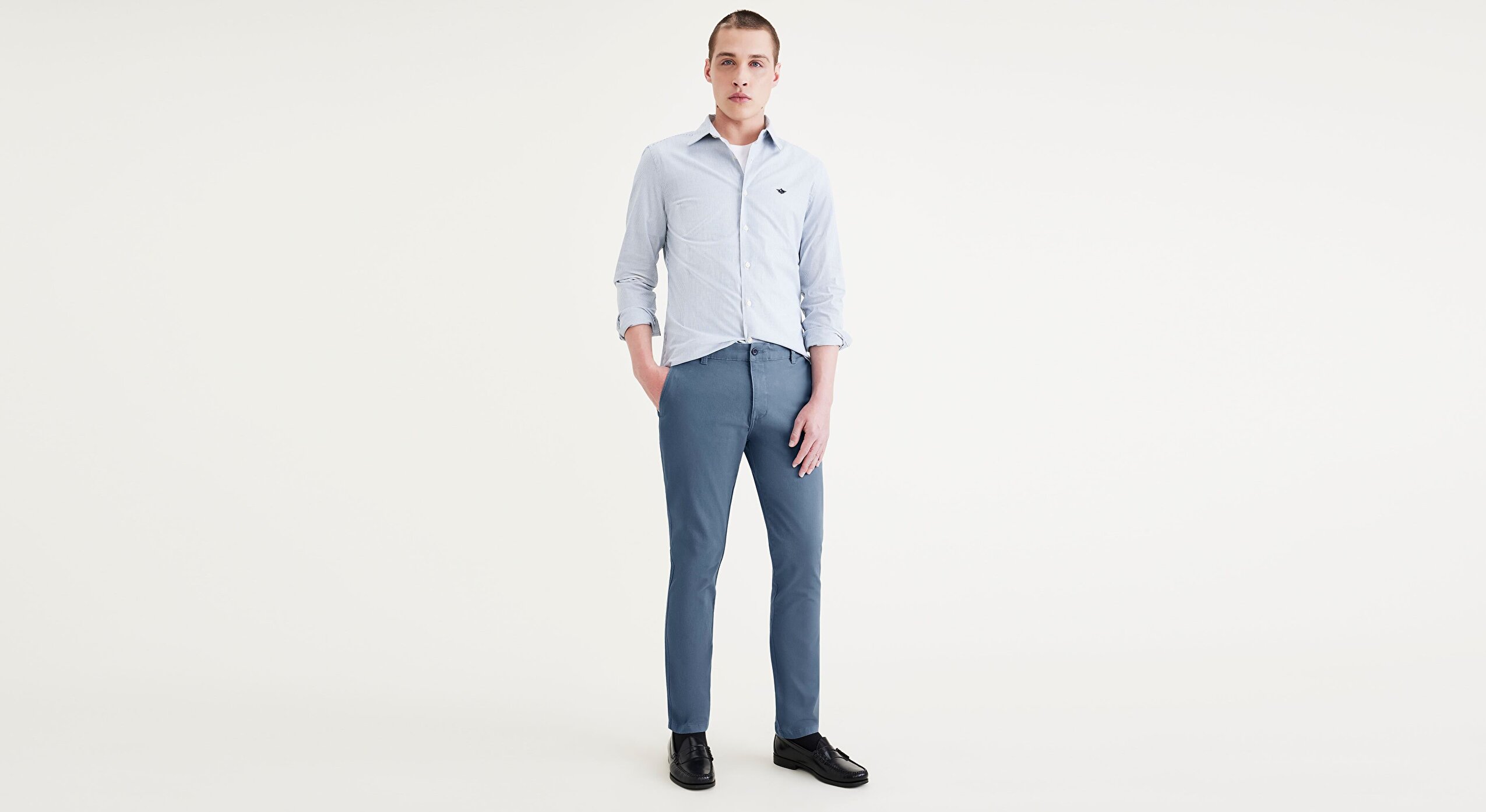 Smart 360 Flex Lacivert Ultimate Skinny Fit Chino Pantolon