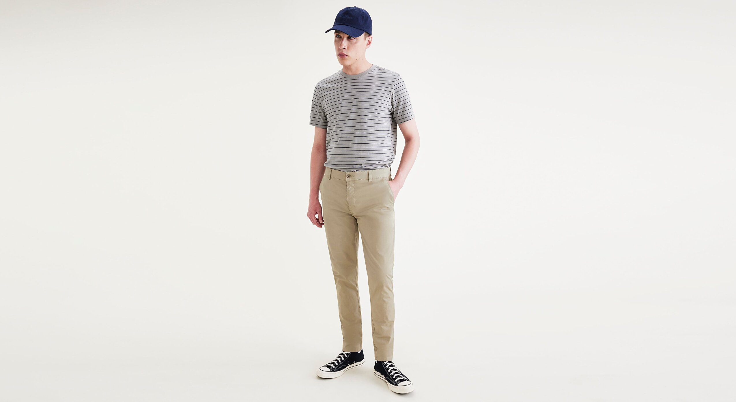Smart 360 Flex Bej Ultimate Skinny Fit Chino Pantolon, Lightweight