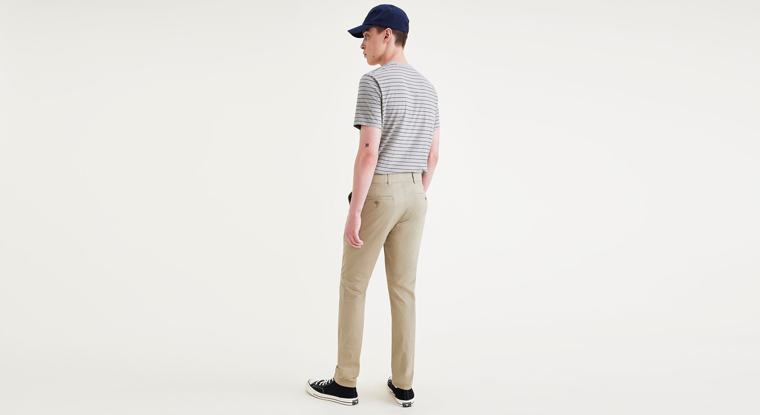 Smart 360 Flex Bej Ultimate Skinny Fit Chino Pantolon, Lightweight