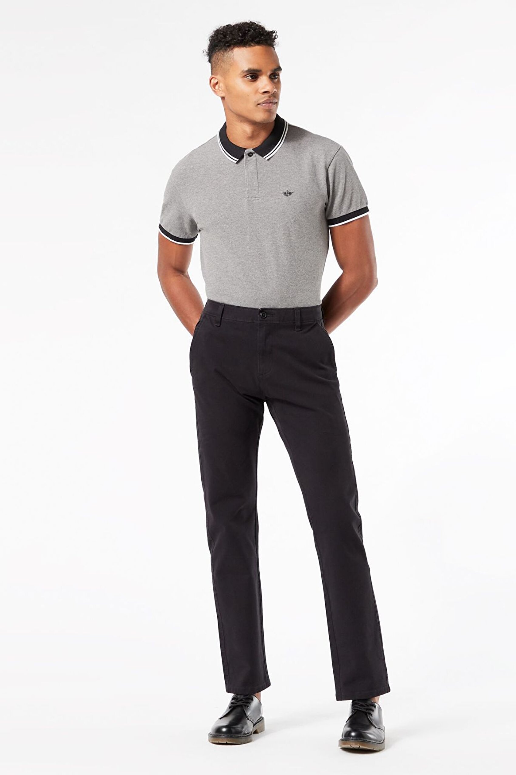 Smart 360 Flex Siyah Ultimate Slim Fit Chino Pantolon