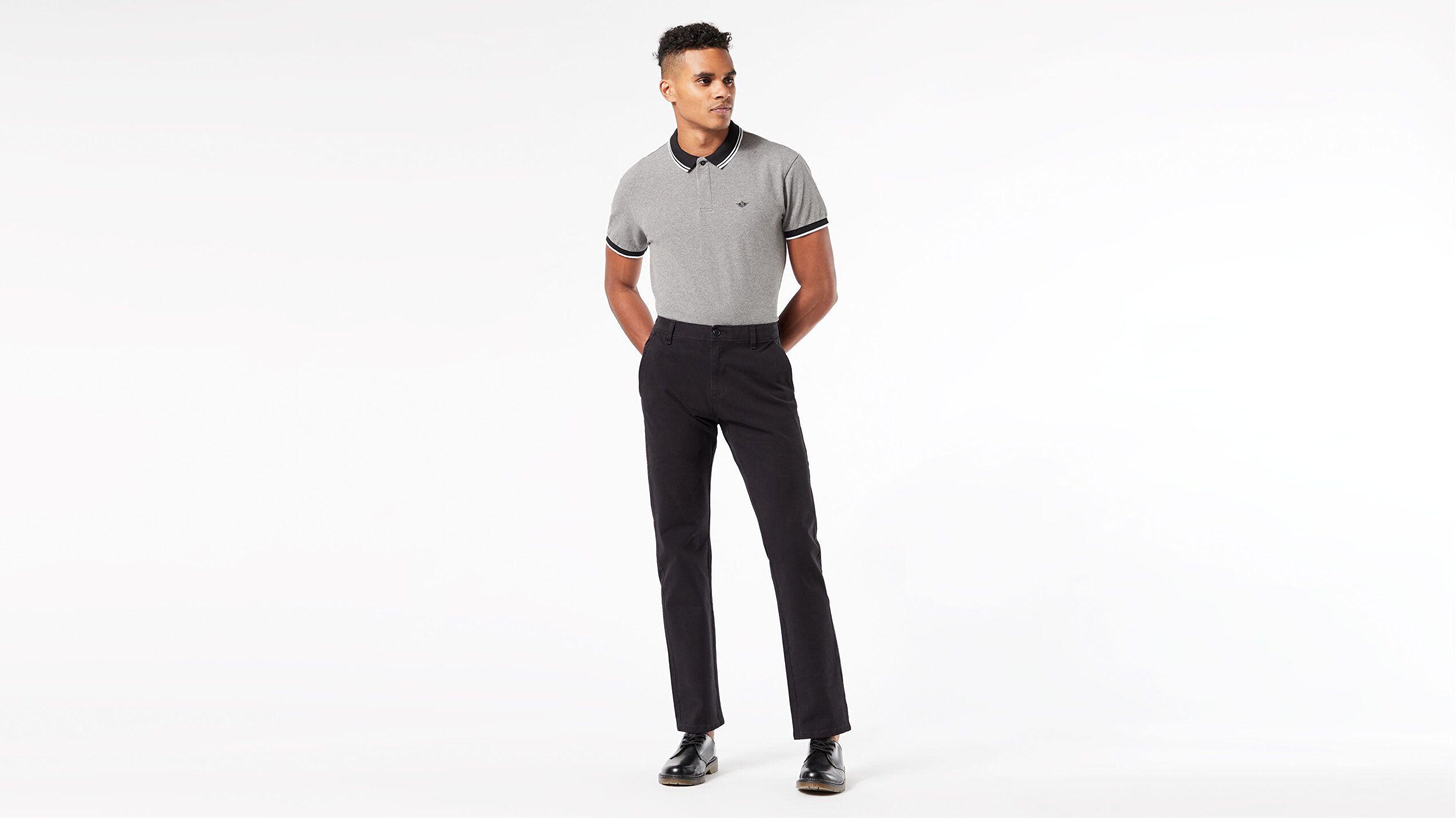 Smart 360 Flex Siyah Ultimate Slim Fit Chino Pantolon