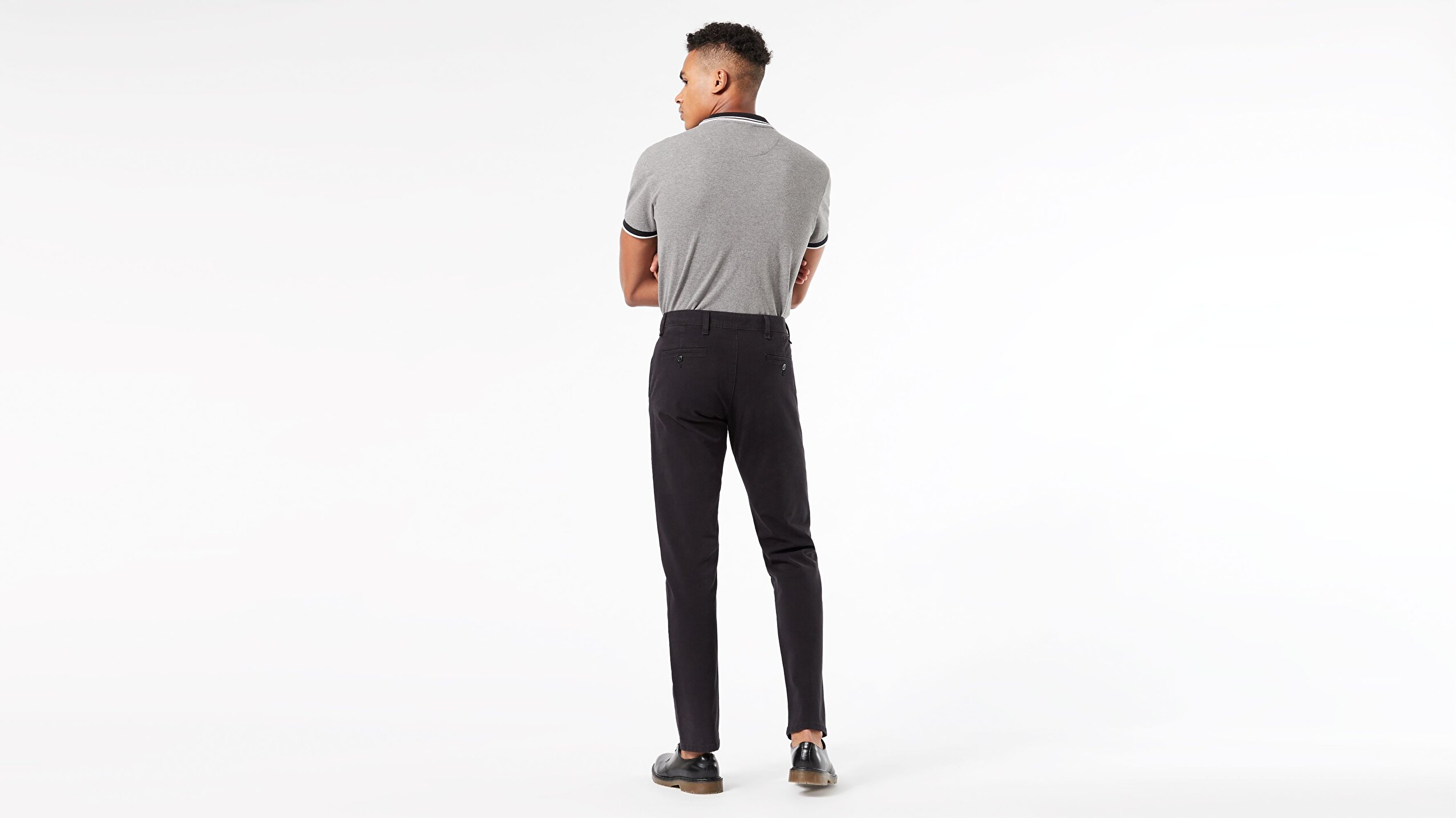 Smart 360 Flex Siyah Ultimate Slim Fit Chino Pantolon