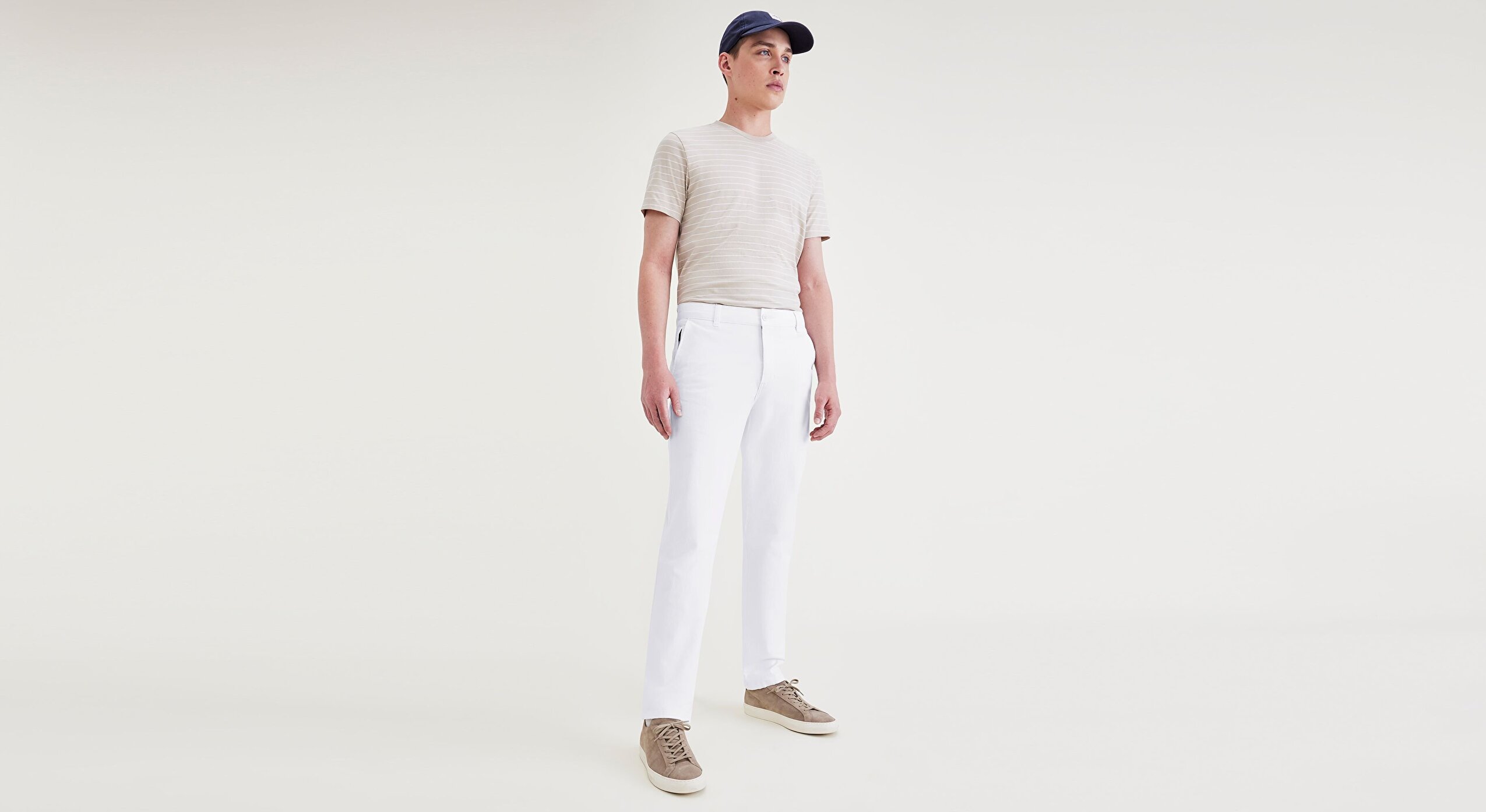 Smart 360 Flex Beyaz Ultimate Slim Fit Chino Pantolon