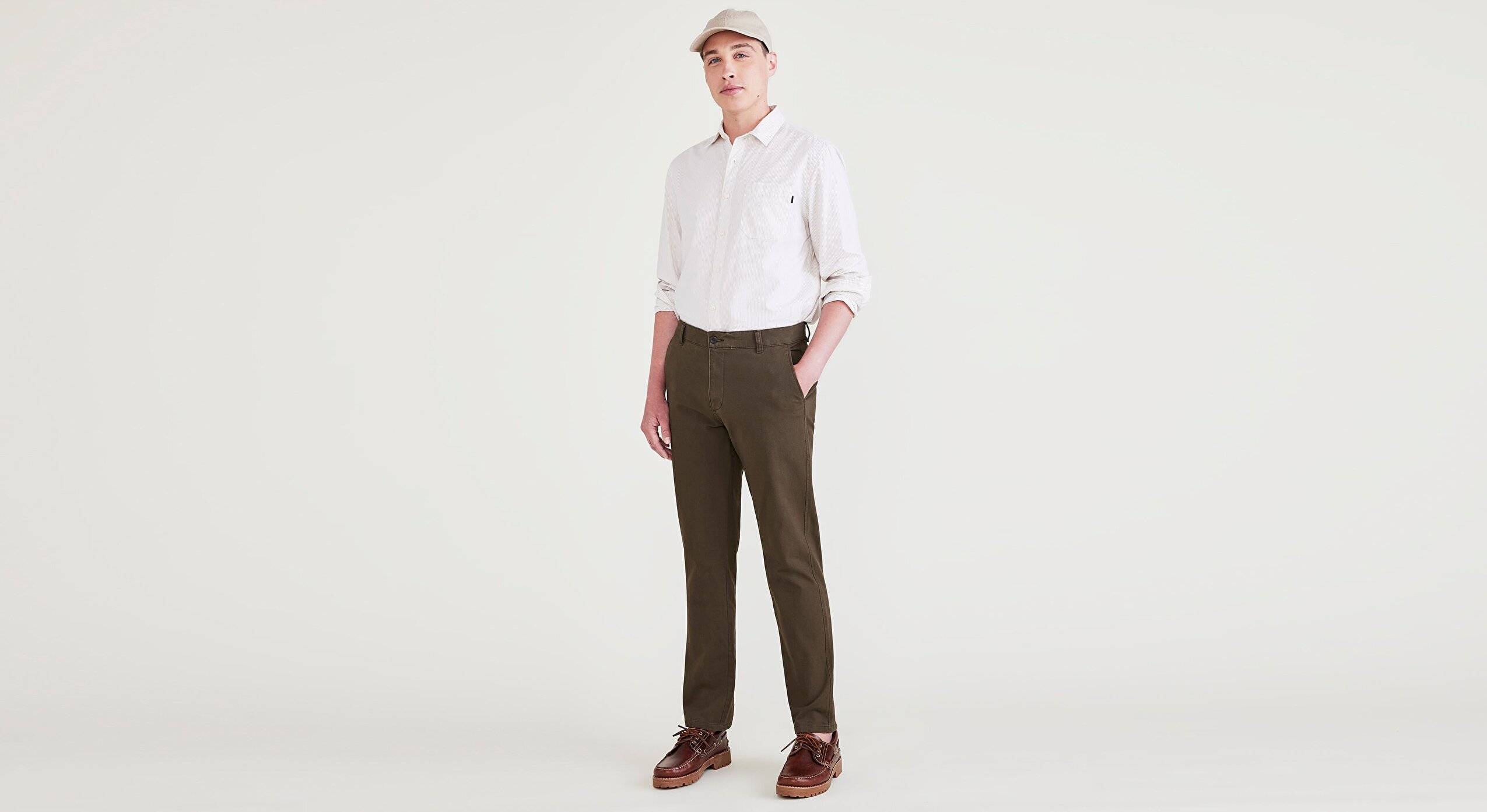 Smart 360 Flex Kahverengi Ultimate Slim Fit Chino Pantolon