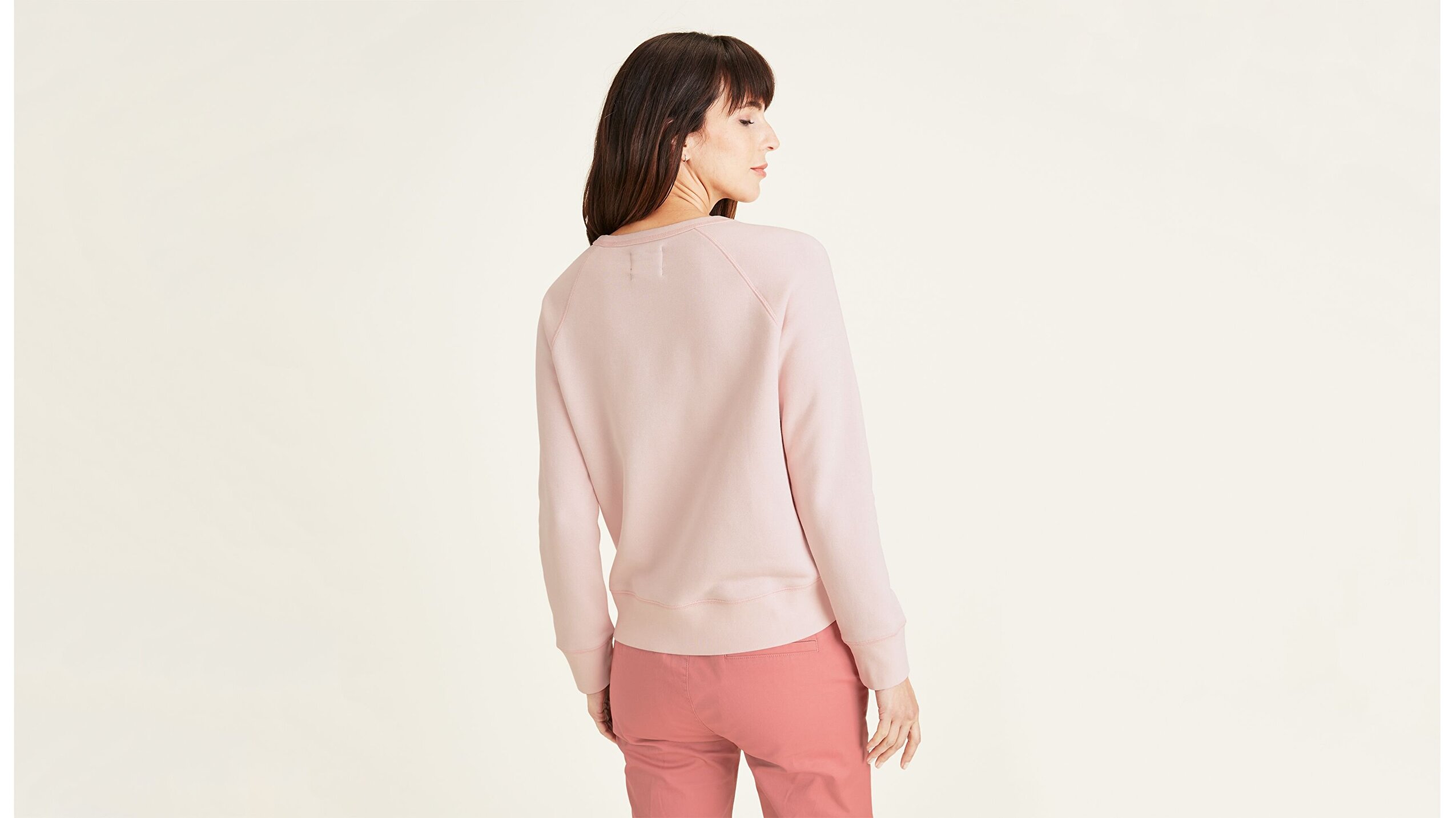 Icon Yuvarlak Yaka Pembe Sweatshirt