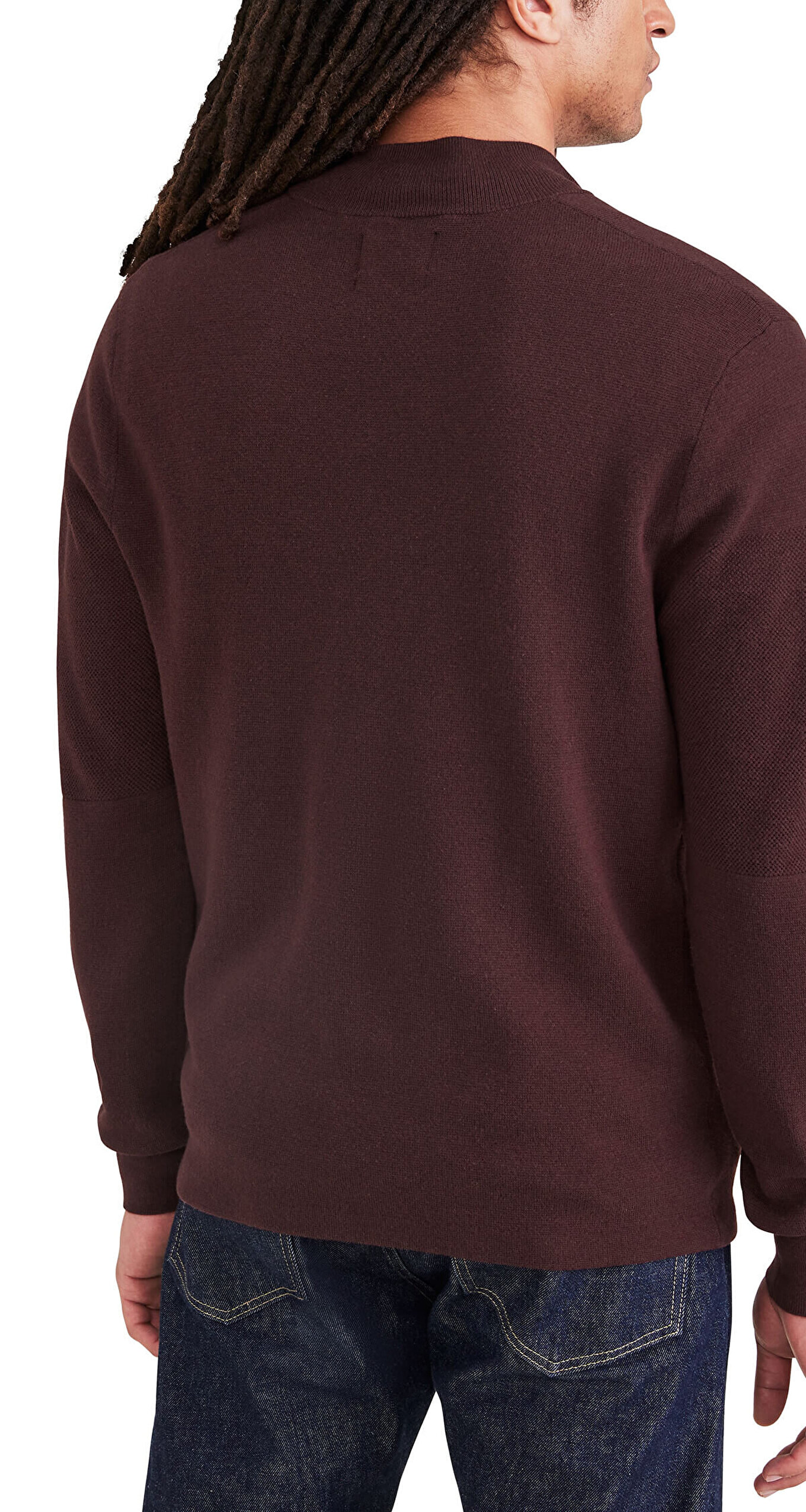 1/4 Fermuarlı Kahverengi Kazak