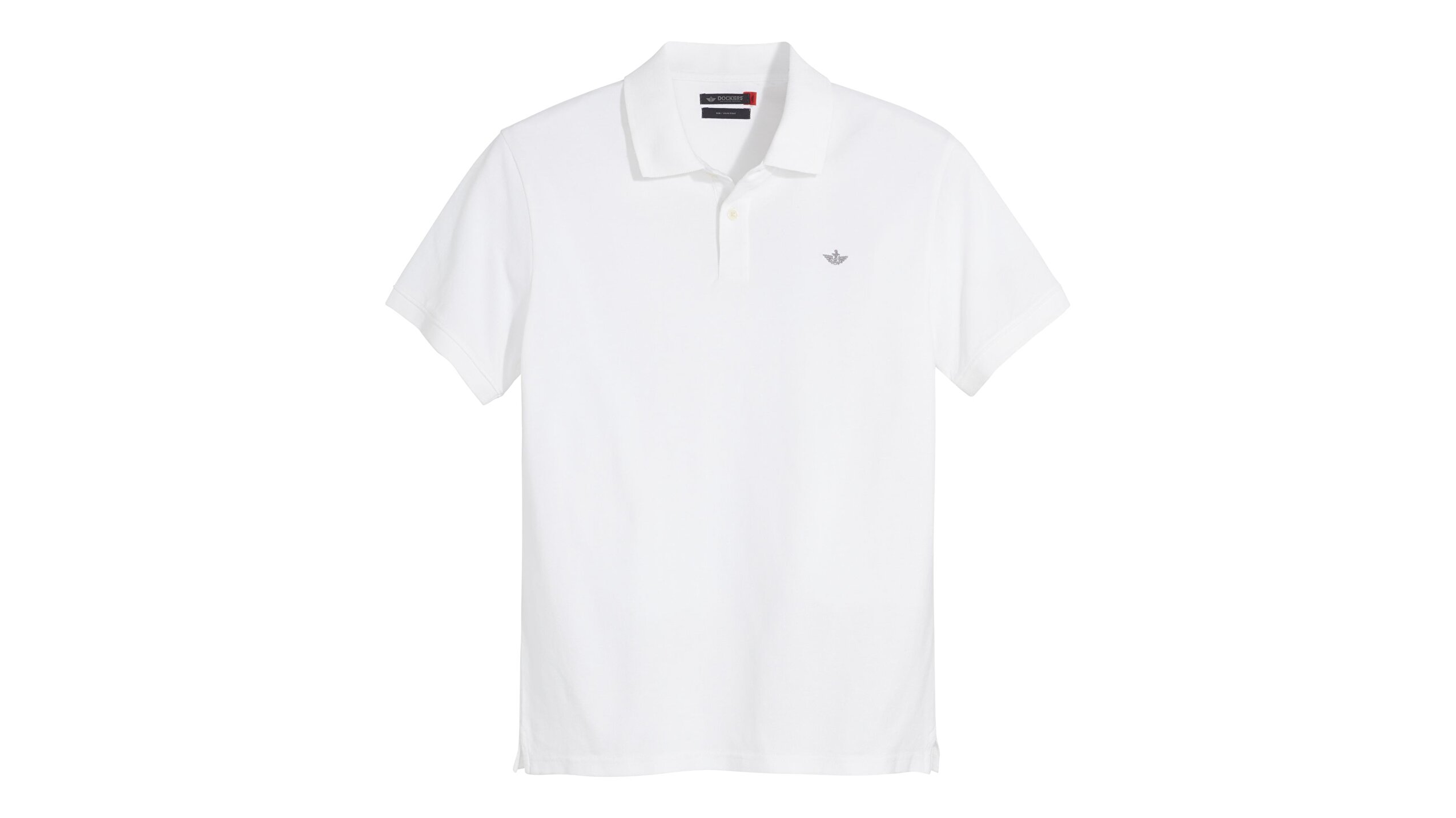 Rib Collar Beyaz Polo Tişört