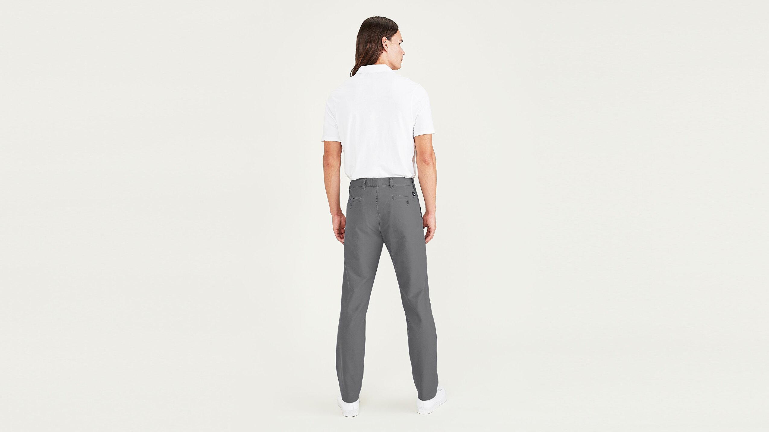 Smart 360 Comfort Knit Gri Slim Fit Chino Pantolon