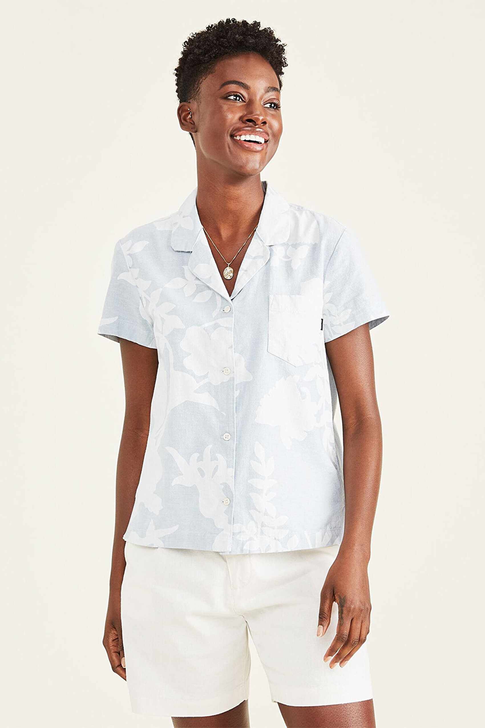 Camp Collar Shirt, Kısa Kol