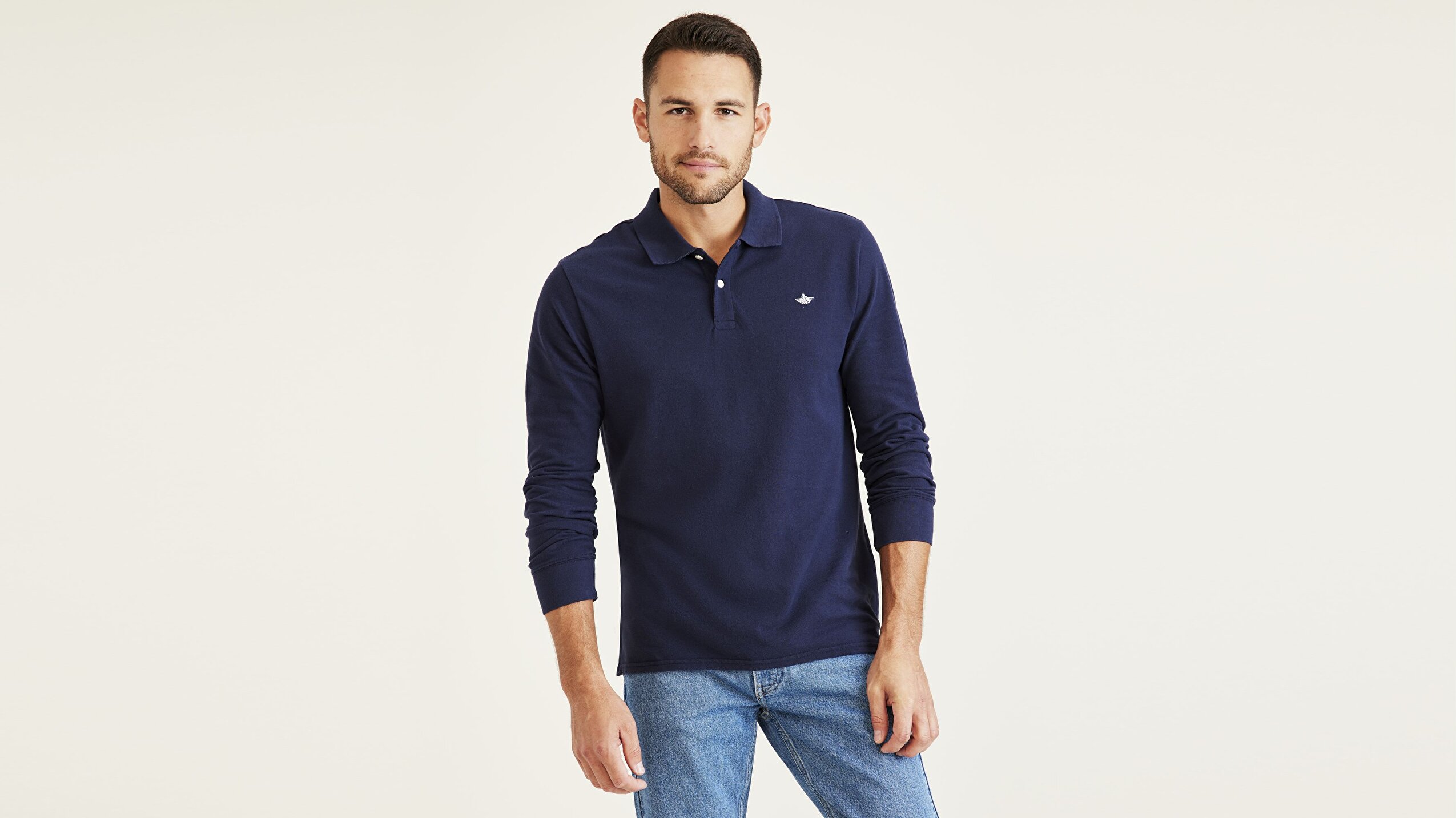 Uzun Kollu Lacivert Polo