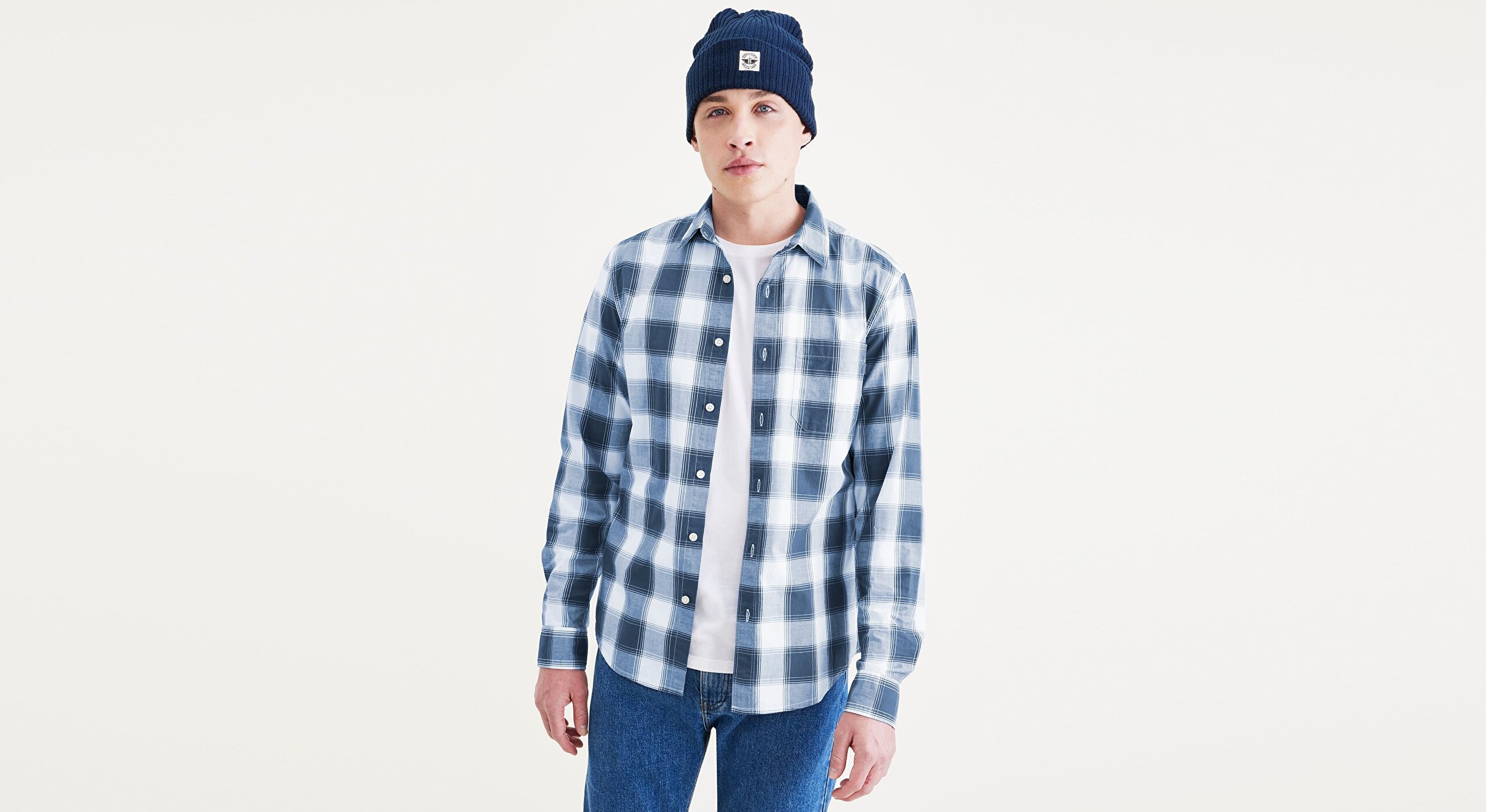 Casual Mavi Gömlek, Slim Fit