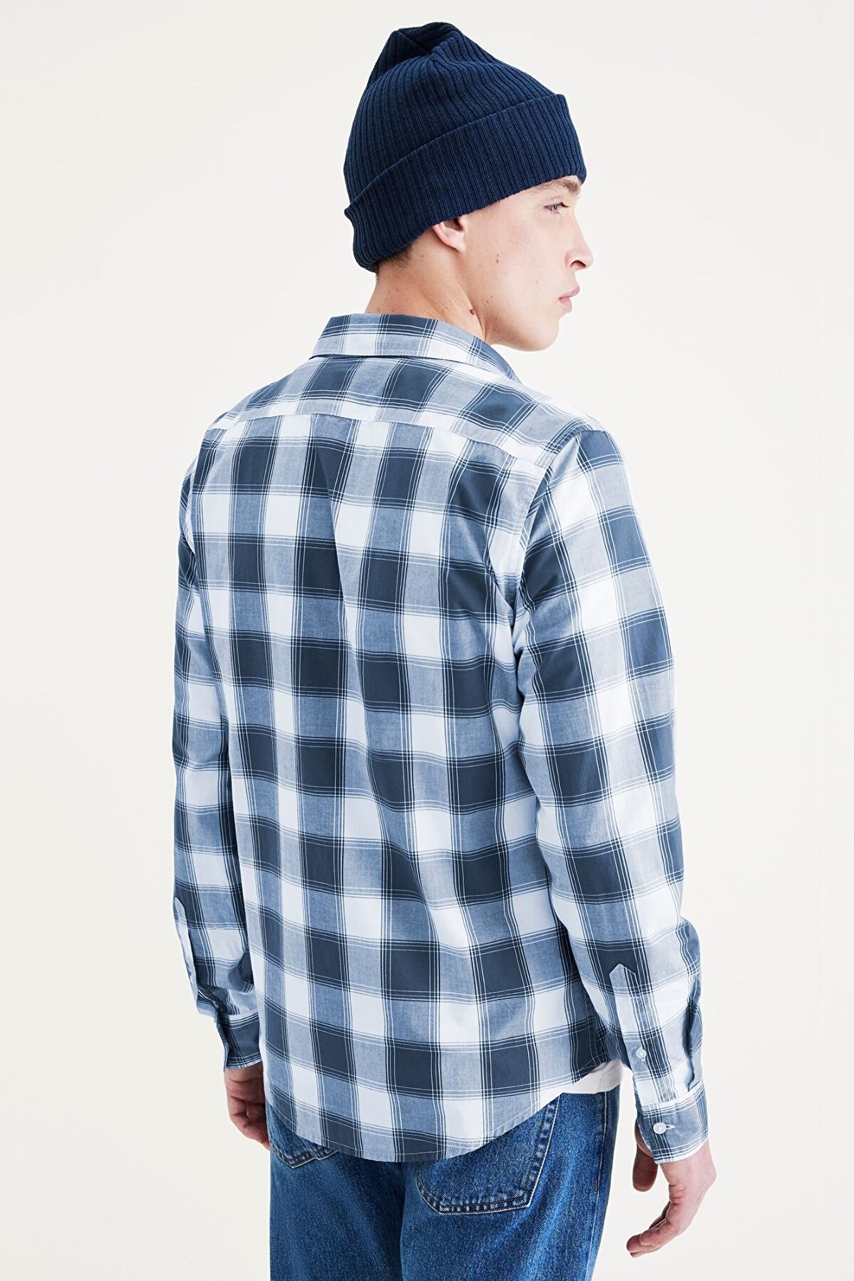 Casual Mavi Gömlek, Slim Fit