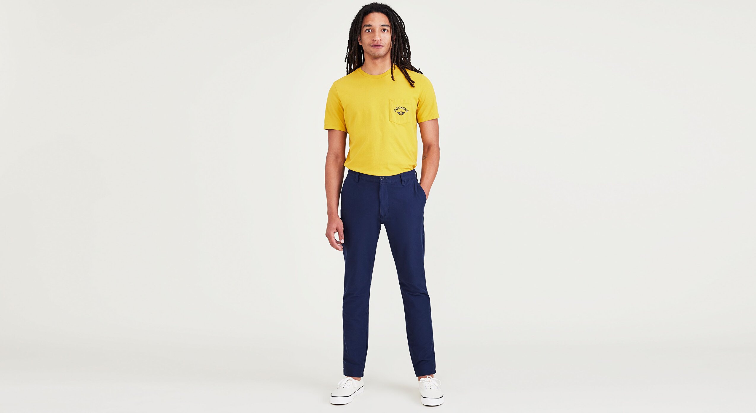 Smart 360 Comfort Knit Lacivert Skinny Fit Chino Pantolon