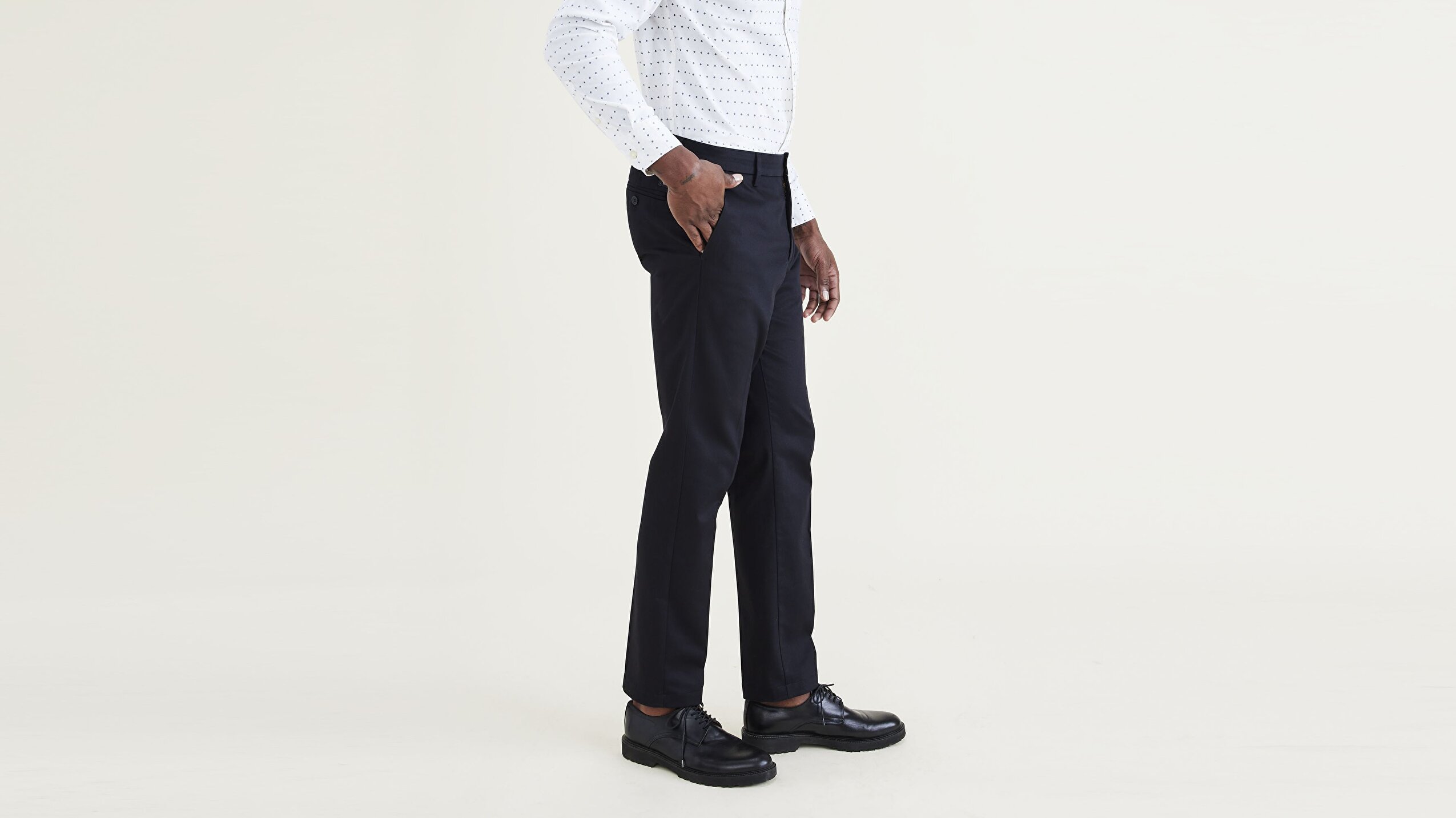 Signature Stain Defender Creased Slim Fit Pantolon