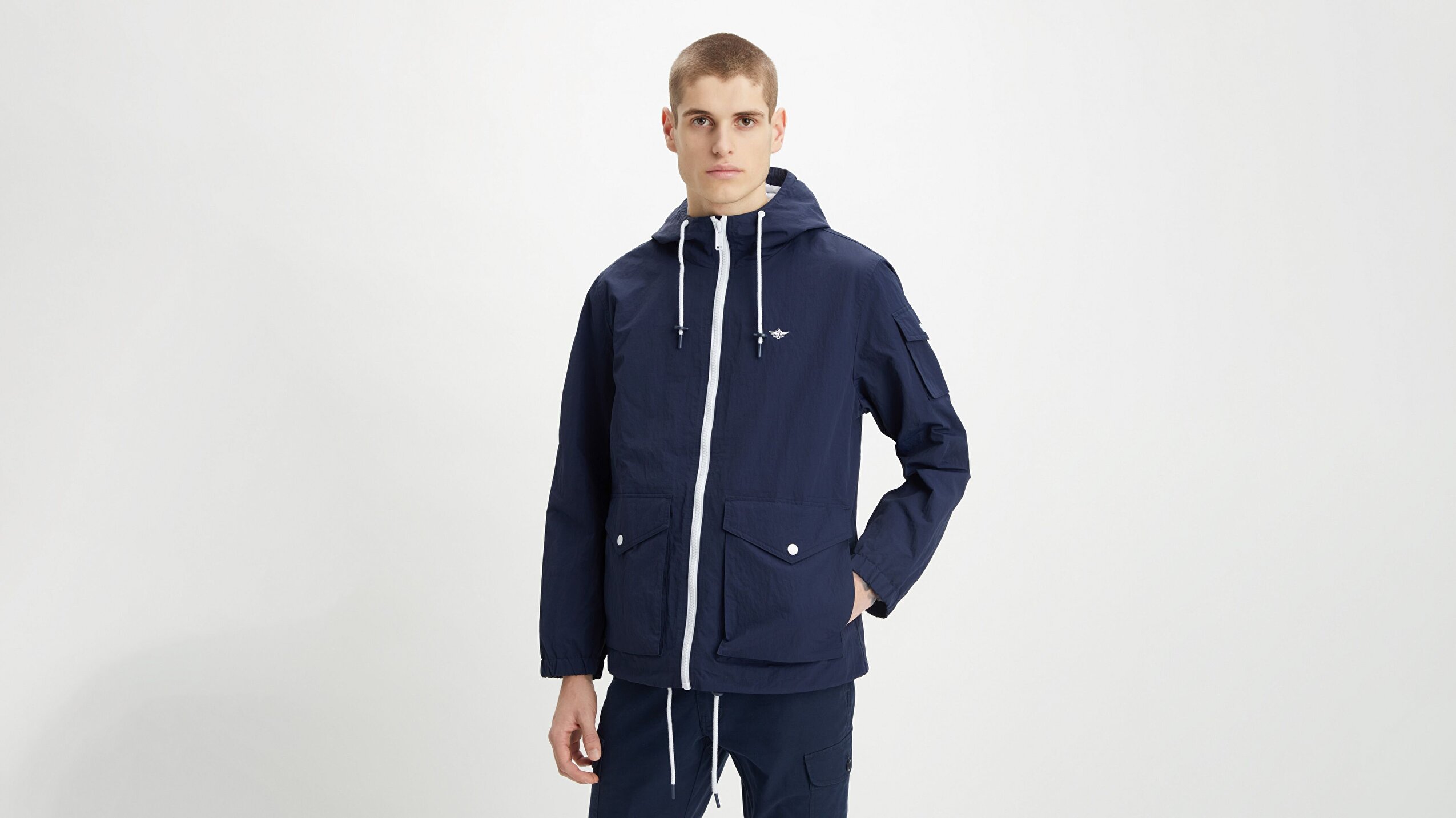 Recycled Sail Lacivert Mont Parka